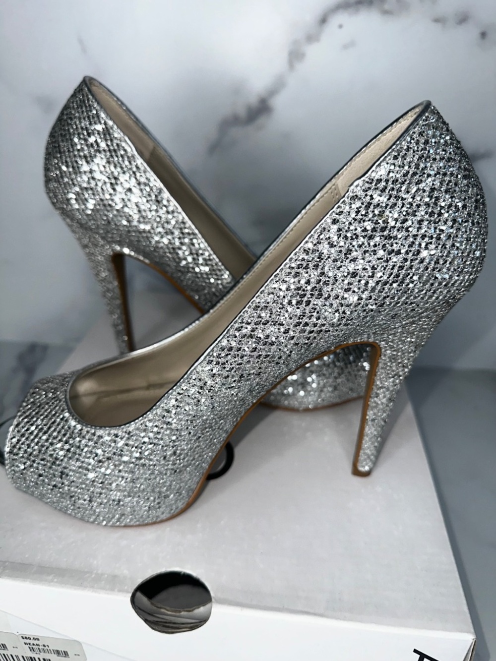 ALDO Rhinestone Peep-Toe Pumps - Size 9 - Like New